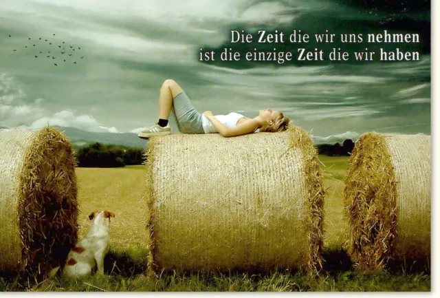 Grußkarte mit Spruch Die Zeit die wir uns nehmen