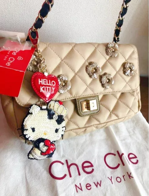 Che Che New York Hello kitty  Kawaii Unused Hand Bag Womens Sanrio Genuine