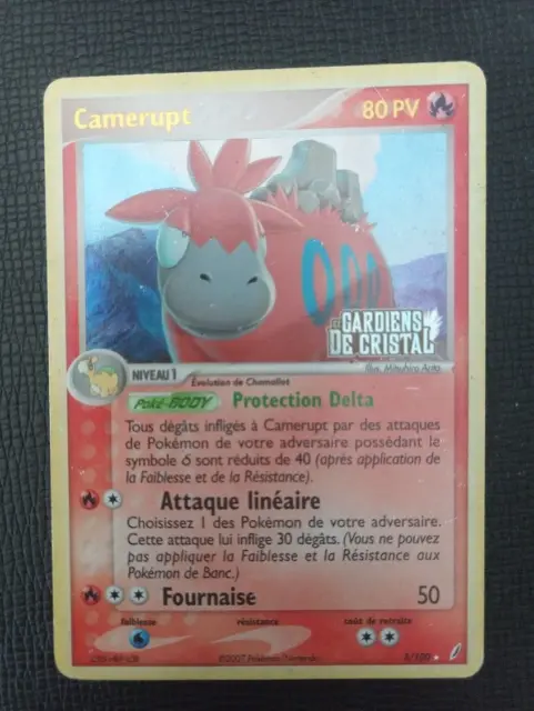 Carte Pokemon Camerupt 80 Pv 3/100 Holo Gold  Ex Gardiens De Cristal Fr