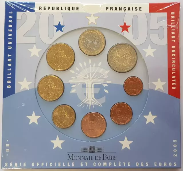 France 2005 Coffret Euro Bu Monnaie De Paris B.u