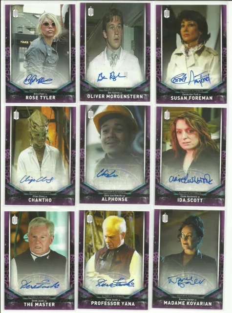 2018 Topps Doctor Who Signature Series Auto Autograph Purple Card - YOU PICK 2