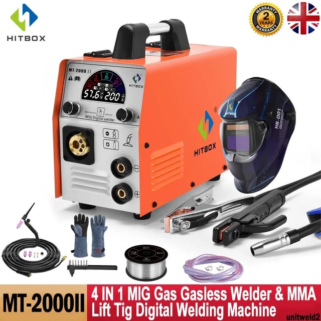 MIG WELDER 200A 220V 4IN1 MMA TIG Inverter MIG Mix Gas Flux Core ...