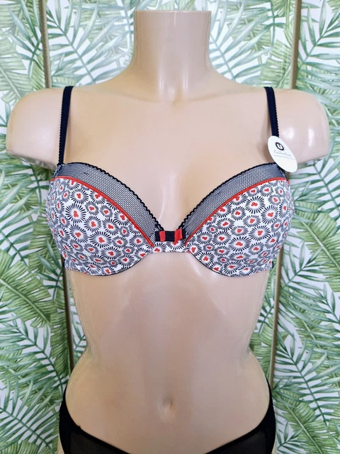 Soutien-gorge Bandeau Coque Billet Doux - Taille 90C Bleu De Russie - Avec Armature - Neuf Avec étiquettes