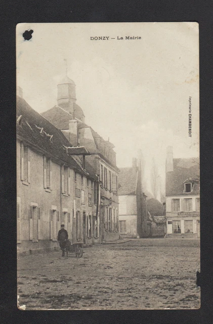 DONZY (58) MAIRIE & AUBERGE "LAMY" animée début 1900
