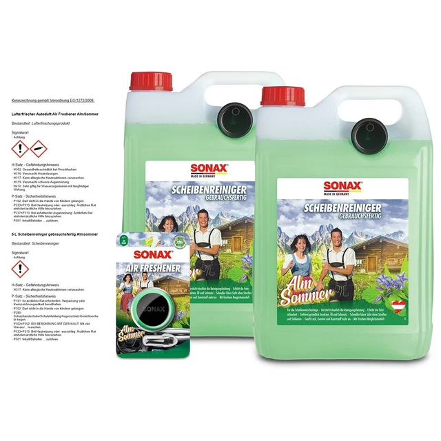 2x5 LITRI SONAX PULITORE DISCHI ACQUA TERGICRISTALLO ESTATE + DEODORANTE