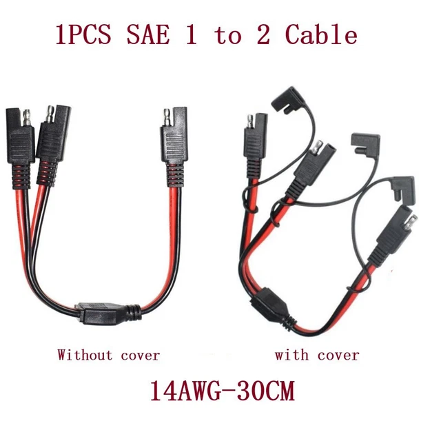 Extension SAE 1 Pour 2 Puissance Cordon 1-30a 12-24v 1piece 30cm Visserie Fiable