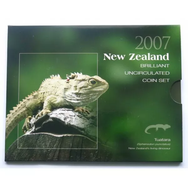 New Zealand  - 2007 - Brilliant Uncirculated Coin Set- Tuatara