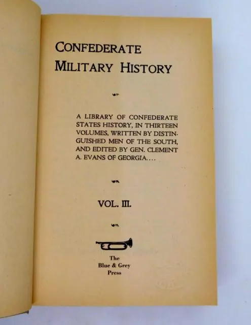 Book Confederate Military History Virginia Blue Grey Press Vol 3 HB Civil War