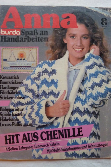 VINTAGE:burda: "Anna" Spaß am Handarbeiten August 1983 sticken, stricken, häkeln