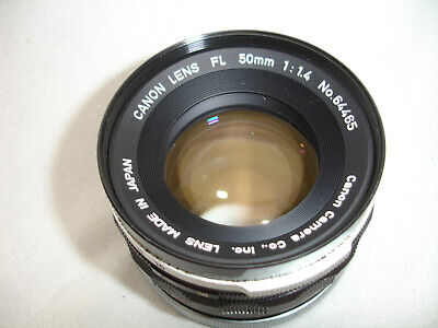 Lente Canon 50 mm f/ 1,4, montaje FL, enfoque manual sn64465