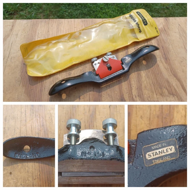 Vintage Stanley No. 12-151 Spoke Shave Woodworking Tool w/pouch Made IN ENGLAND