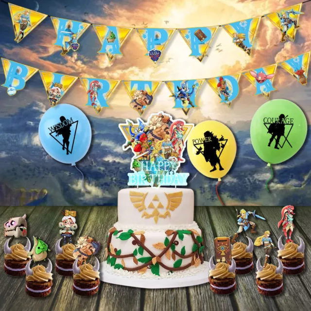 THE LEGEND OF ZELDA Birthday Balloons Party Banner Backdrop Supplies  decoration