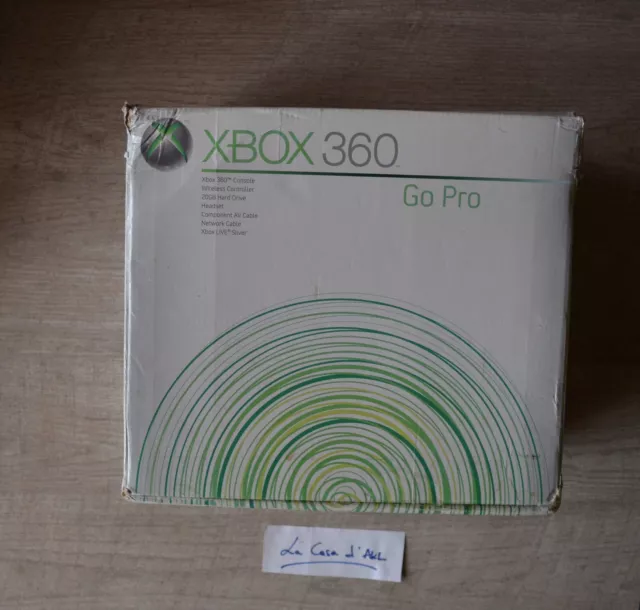 Boite VIDE de console XBOX 360 - édition Go PRO (plutôt rare, abimée)