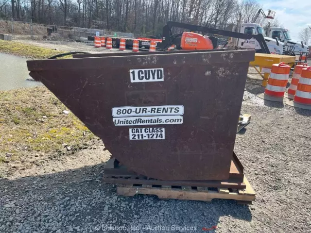 Industries Inc Forklift Attachment Bin Dumper Dump Hopper 1 Yard bidadoo