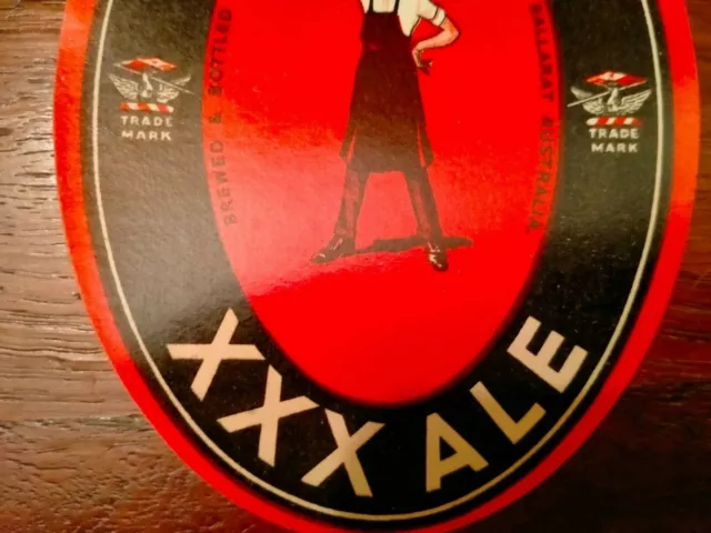 Australia Ballarat Brewing Bitter Bertie XXX Ale beer bottle label 1930's -50's 3