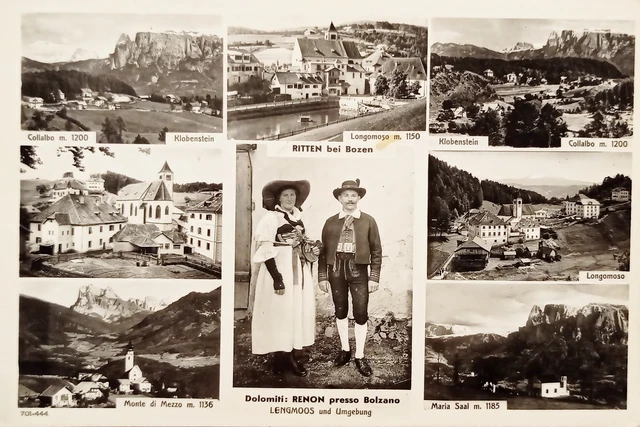 Cartolina - Dolomiti - Renon presso Bolzano - Vedute diverse - 1945 ca.