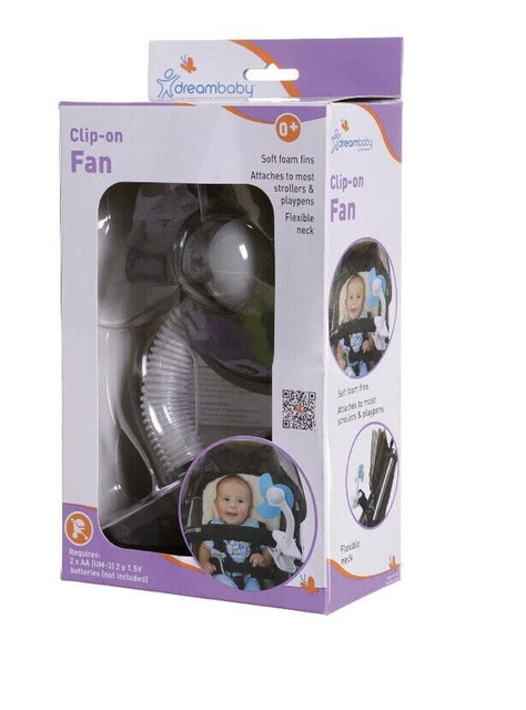 Dream Baby Stroller  Clip-On Fan (Black) NEW