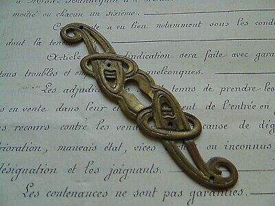 French antique 1 ornately brass tole key hole plates - to any projects