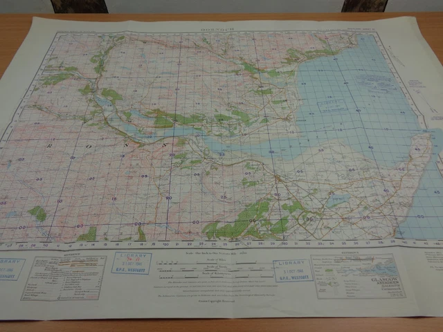 WW2 map "DORNOCH" with SECRET ROCKET BASE INK STAMP (V1 & V2 ROCKETS)