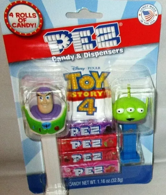 New Toy Story 4  Buzz Lightyear  and Alien Pez Dispenser Twin Packs 2019 Edition