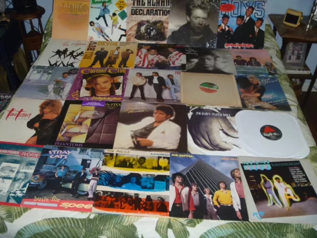 LOT 25 VINYL LP ALBUM 80s NEW WAVE ROCK MICHAEL JACKSON POLICE DEVO INXS FIXX ++