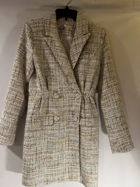 Jason Wu Sparkling Tweed Jacket Coat Dress Sz S - $99