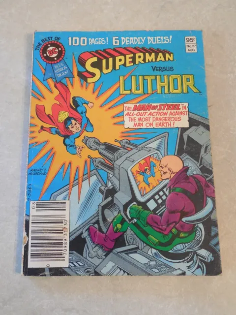 Best Of Dc Blue Ribbon Digest #27 - Superman Versus Luthor, 1982, Vg+!