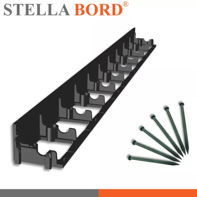 Stella Bord Bordure 6x100cm Enceinte de Lit Arête Coupe Parterre + 5 Clous