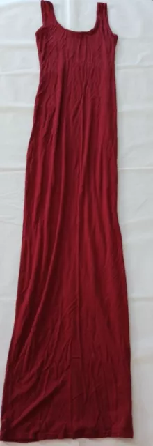 Damen Maxikleid mit Stretch ärmellosem Schaufelausschnitt gerader Schnitt rot 11884