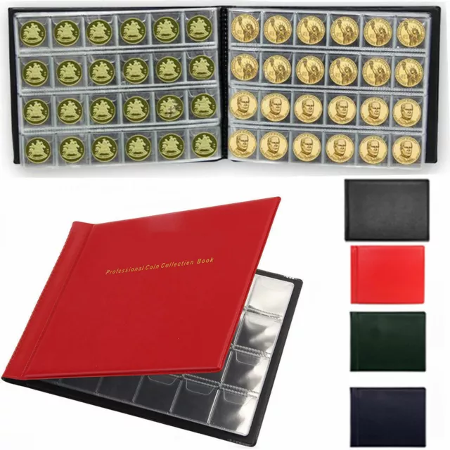 240 Coin Collection Album Money Storage Case Holder Coin Collecting Book UK