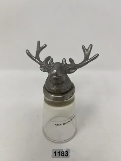 Jagermeister Pewter Shot Glass Deer Head Buck Vintage Barware
