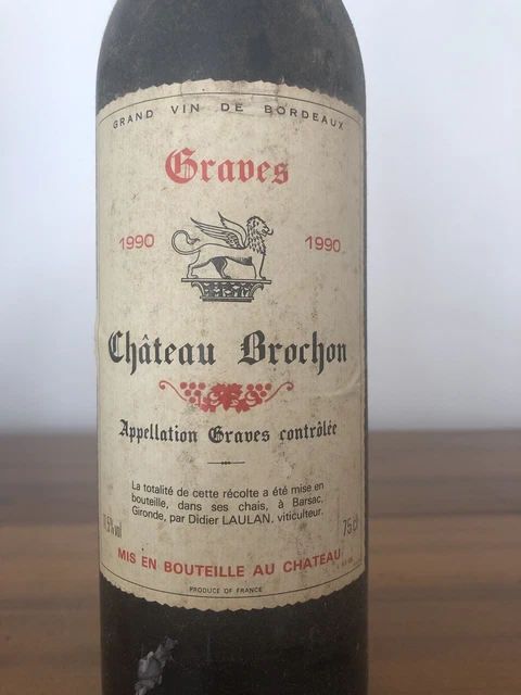 Château Brochon 1990 Graves Vin Rouge De Bordeaux