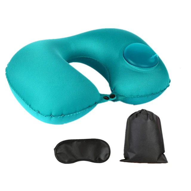 3 pz set cuscini collo gonfiabili a forma di U extra morbidi