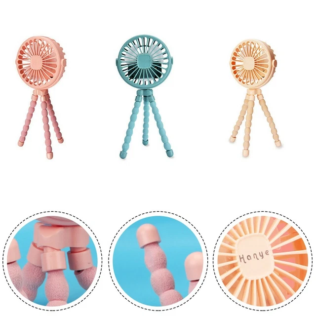1 Ventilateur USB Flexible Octopus Clip-On LED Portable for Bébé Poussette