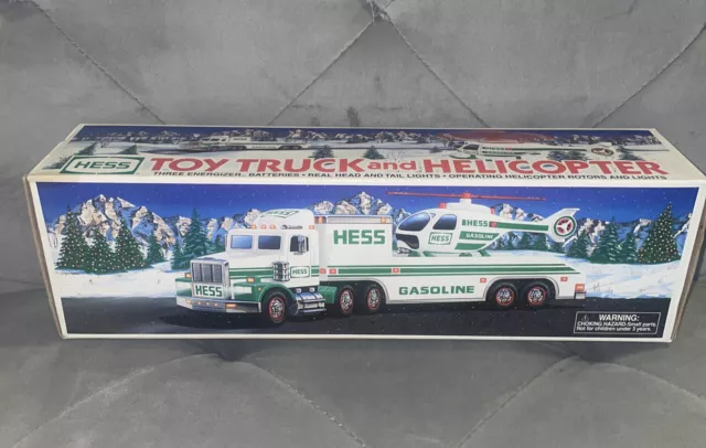 Vintage 1995 Hess Toy Truck and Helicopter  🚨 New In Original Box