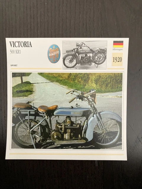 Fiche Carte Moto ACMA Vespa 125 1951 - Collection Atlas France