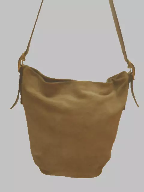 Coach Legacy Soft Tan Suede Leather Roomy Bucket Shoulder Bag