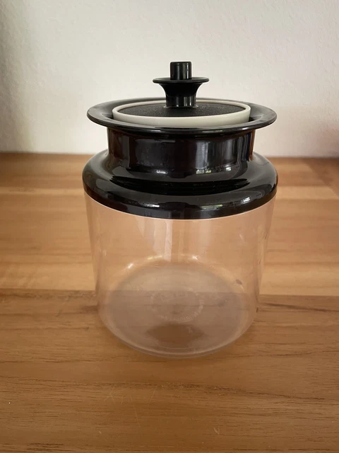 TUPPERWARE PANORAMA 1,2 L Kaffeedose Vorratsdose Vakuumdeckel schwarz Tupper EUR 23,00