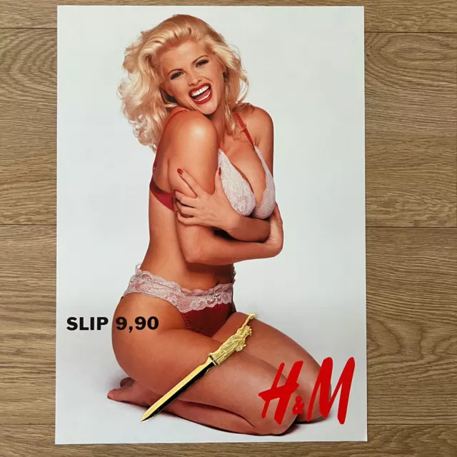 Anna Nicole Smith, Promo Lingerie Poster, Slip, 1993, NEU, DIN A3, 1x 42x30cm