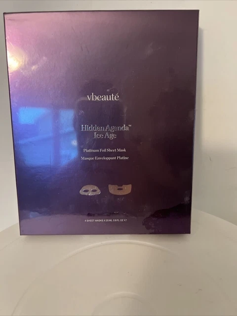 Vbeaute Hidden Agenda Ice Age Platinum foil Sheet Mask 0.8 fl oz BNIB