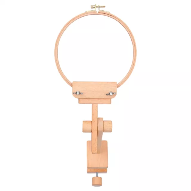 360 Degree Embedded Embroidery Stand Wood Cross Stitch Hoops Ring Frame Tool