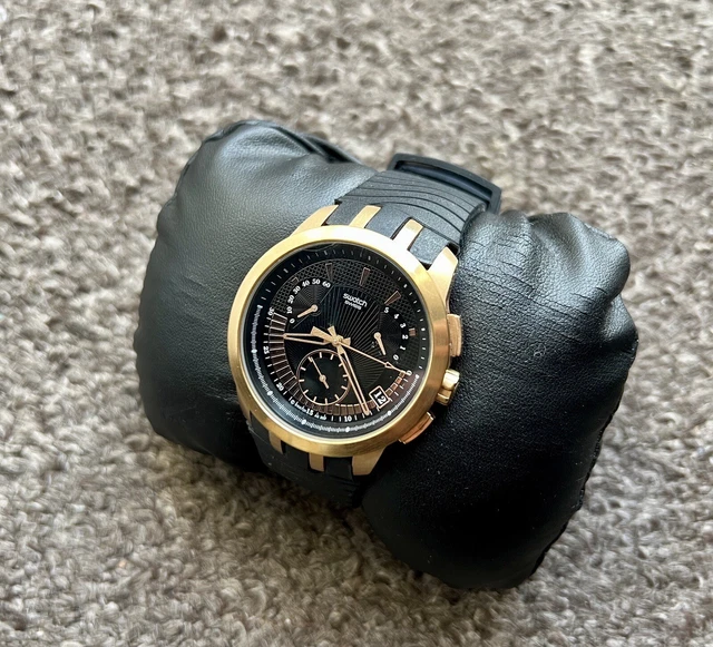 SWATCH IRONY RETROGRADE (YRG400 Serious Affair), Men, Gold