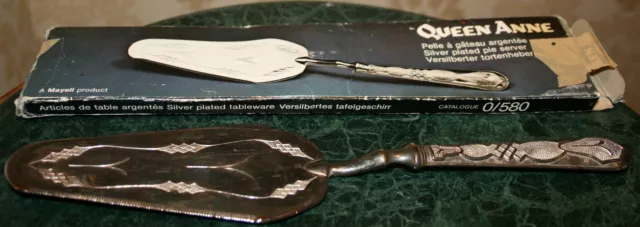 1970s VINTAGE Queen Anne Mayell NY SILVER PLATED Cake Server/Lifter -Pie Server-