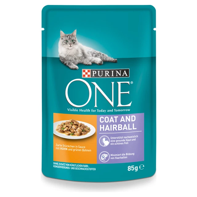 Purina Uno Abrigo & Hairball 85G, Comida para Gatos, Nuevo