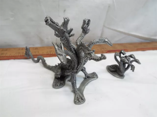 Partha Pewter Sculpture Hydra Figurines Dungeons & Dragons Figure Serpent