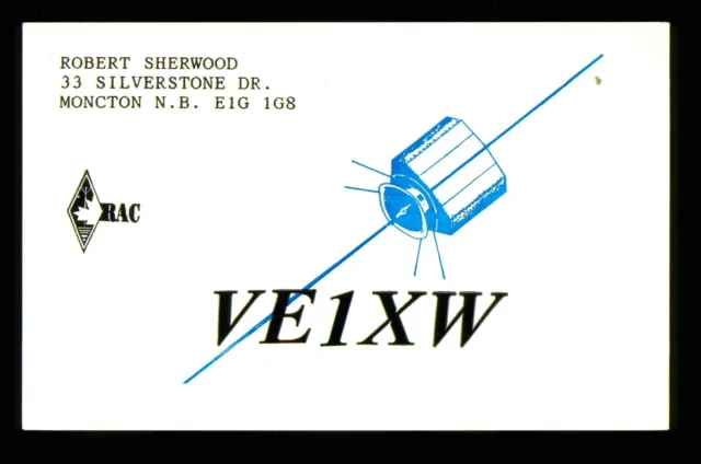 QSL Card Radio Canada VE1XW 1996 Moncton New Brunswick – satellite ≠ W1069