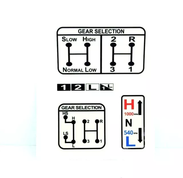 Gear & Pto Selection Decal For Some David Brown 1200 1210 1212 Tractors. 2