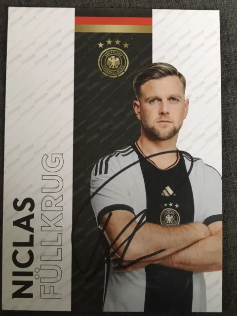 Handsignierte AK Autogrammkarte LUCAS FÜLLKRUG Deutschland DFB WM 2022 2023 RAR