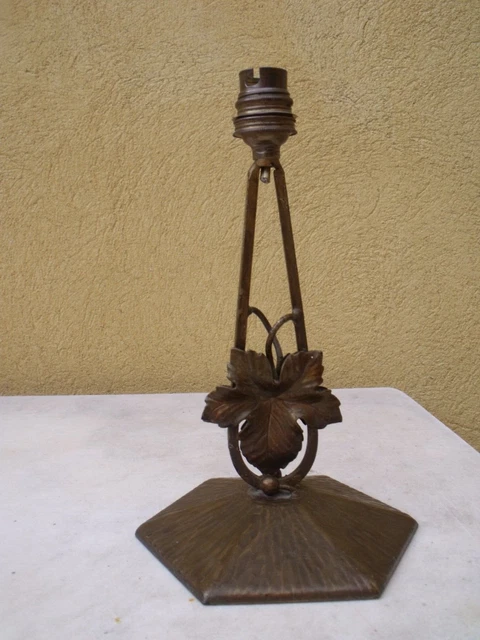 ANCIEN PIED De Lampe Art Deco En Fer Forge Martele EUR 20,00 - PicClick FR