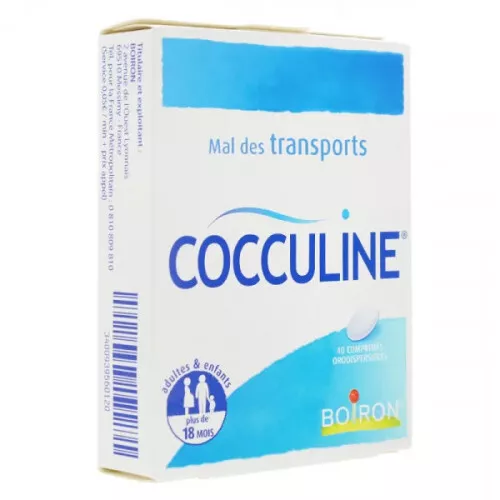 Boiron Cocculine relieves motion sickness & nausea 40 Tabs - EXP/DATE 2026